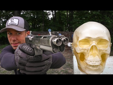 How LETHAL is a Double Barrel 1911?! (90acp vs Head)