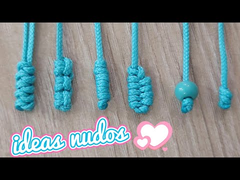 6 TIPOS DE NUDOS MACRAME (PASO A PASO) // NUDOS CIERRE PULSERA // 6 NEW MACRAME KNOTS.
