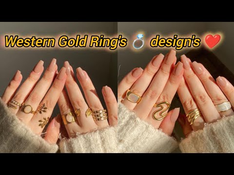 Most Beautiful Trendy 💞|| Western Gold Rings💍collection 😍|| @Officialfsahionbeauty