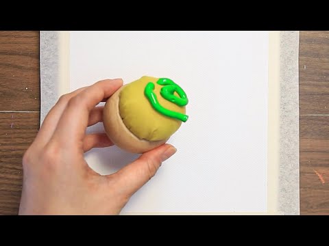 Ladybugs and Daisy Acrylic Painting with Sponge-Step by Step #517-Satisfying ASMR - Serena Art