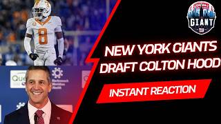 New York Giants draft CB Colton Hood INSTANT REACTION!