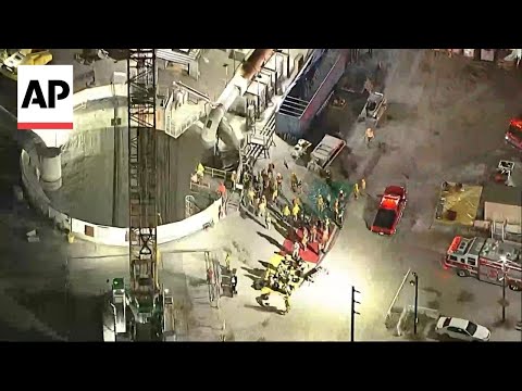 YouTube video thumbnail: Construction Workers Reach Safety After LA Tunnel Collapse