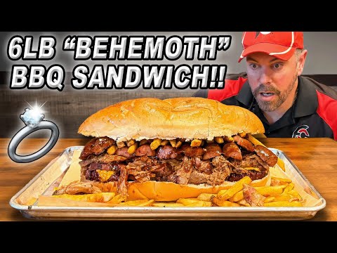 WE'RE ENGAGED?! Doc's 6lb "Behemoth" BBQ Sandwich Challenge!!