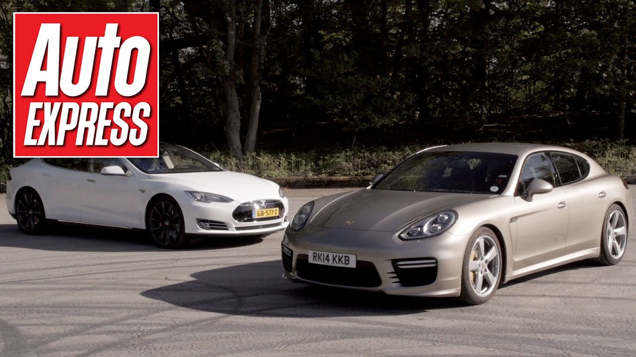 Tesla Model S P85D vs Porsche Panamera Turbo S drag race