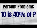 Understanding Percent Problems
