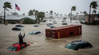 Chaos in California, USA: Devastating Floods Sweep People and Cars on Highway 86!