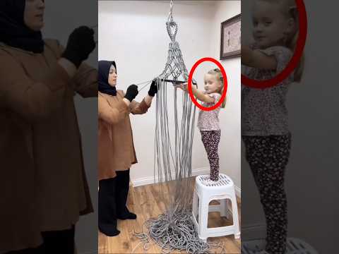 الام حققت حلم ابنتها وصنعت مرجوحة لها 🥰 #shorts