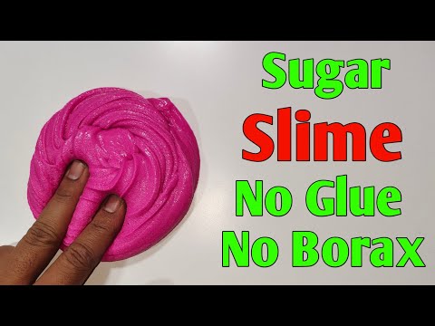 How To Make Slime Without Glue Or Borax, How To Make Slime With Flour and Sugar, No Glue Slime ASMR