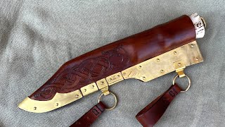 Making Leather sheath for my Seax blade