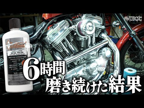 【超絶爆輝】ハーレー６時間磨いたら無我の境地に至った【Harley-Davidson XLH883】