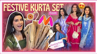 MYNTRA Rakhi haul Kurta sets under 1499Rs. Festive wear collection | Super Style Tips