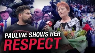 CHEERS & TEARS: Pauline Hanson receives EMOTIONAL reception at Bondi memorial