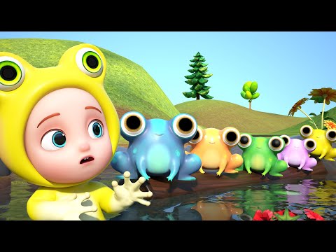 Five Little Speckled Frogs | Family at the Swimming Pool  | Boo Kids Song & Nursery Rhymes