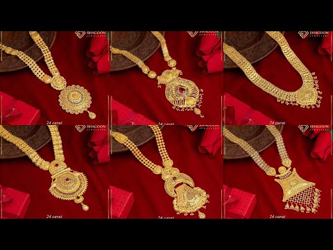 Latest long gold necklace designs