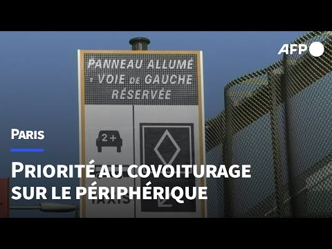 Une voie désormais réservée au covoiturage sur le périphérique parisien I AFP