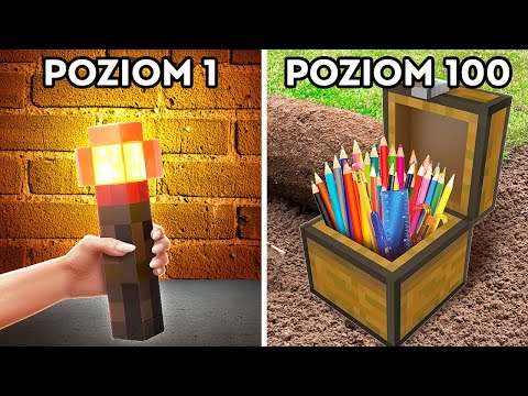 PRZYBORY SZKOLNE INSPIROWANE MINECRAFTEM🛠️🎮 Kreatywne pomysły DIY od 123 GO! SCHOOL