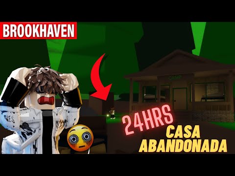 ¡SOBREVIVI 24 HORAS!⏱️EN LA CABAÑA ABANDONADA DE *BROOKHAVEN* 😨