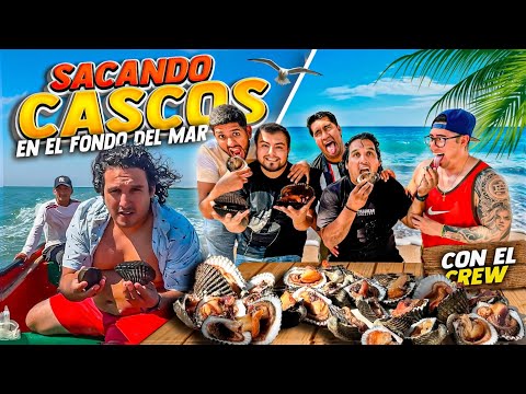 PESCANDO CASCOS DE MULA EN EL MAR | LO PROBAMOS EN LA CANCHITA CON EL CREW