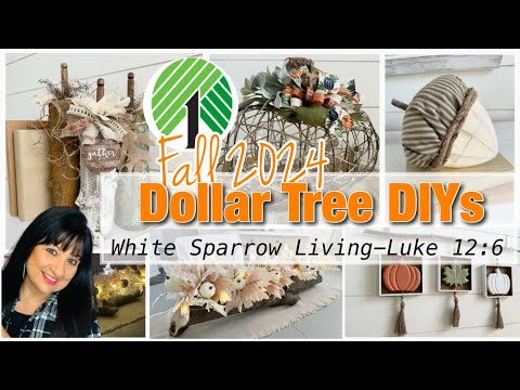 🪵 HIGH END 🪵 FALL DOLLAR TREE DIYS | MY TREE DIED 😢 SO I MADE THESE! 😁