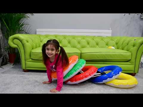 Five Little Girls Jumping on the rings