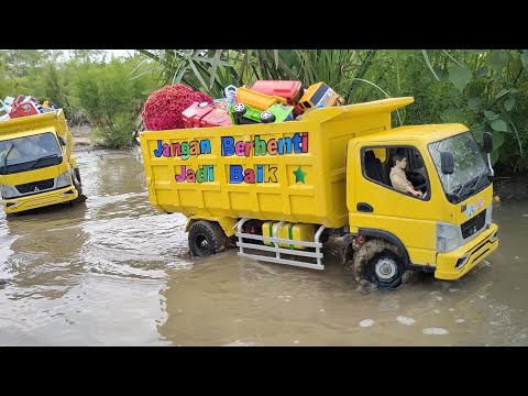 MOBIL TRUK MITSUBISHI CANTER FUSO MUAT RONGSOKAN MOBIL PEMADAM DAMKAR, MOBIL MOLEN, BEKO EXCAVATOR