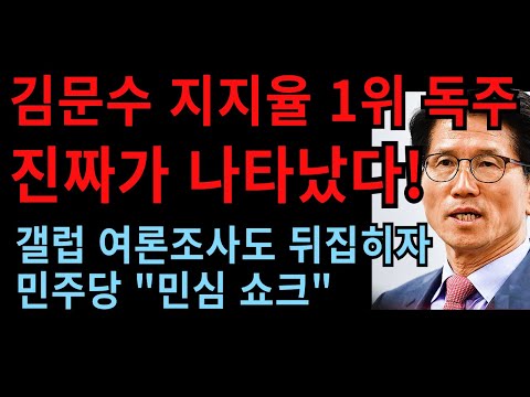 김문수 차기 지지율 1위! "진짜가 나타났다" 갤럽 여론조사도 뒤집혀.. 김문수 폭발적 상승세에 난리난 이재명