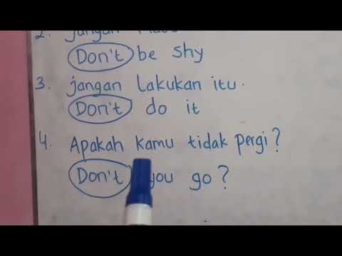 Cara menggunakan DON'T ketika berbicara bahasa inggris