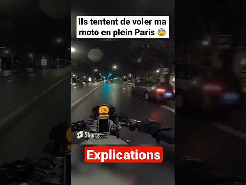 Tentative de vol de ma moto à Paris ! 🫢 #shorts #moto #motard #police #danger
