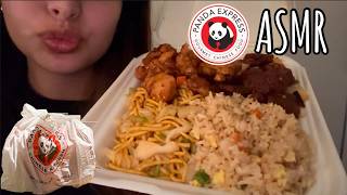 ASMR UP CLOSE Eating Panda Express 🐼 (cupped mouth sounds)