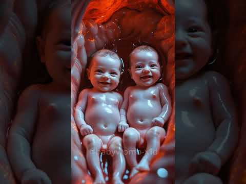Laughing Twins in the Womb ❤️ Pure Joy of Life #shorts #twins #twinsbaby #baby #viral