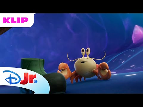 Krebsen stjæler Ariels mennesketing | Ariel | Disney Junior Danmark