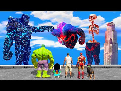 GTA 5 | GTA5 SHINCHAN & FRANKLIN AND ICE GOD BREAKING LAVA GOD IN HALF IN GTA 5