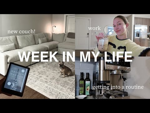WEEK IN MY LIFE: apartment updates, 9-5 job, getting back into a routine | maddie cidlik