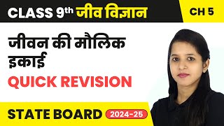 जीवन की मौलिक इकाई - Quick Revision | Class 9 Science Chapter 5 | NCERT 2024-25