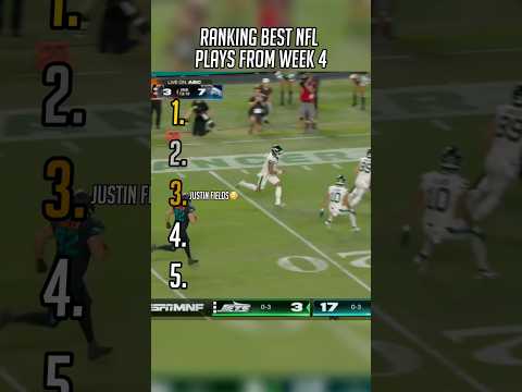 Ranking Best Plays From Week 4 #shorts
