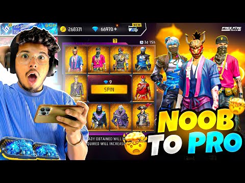 FREE FIRE NOOB TO ULTRA PRO I GOT NEW COMMANDO BUNDLE🥷 AND EMOTES IN LUCKY WHEEL -GARENA FREE FIRE
