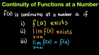 Differential Calculus: Continuity of Functions at a Number Part 1