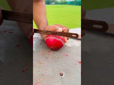 अब क्या होता है Leather की Ball के अंदर 🤔 #cricketwithvishal #shorts