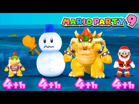 Mario Party 9 Minigames High Rollers - Bowser Jr. vs Waluigi vs Mario (Master Difficulty)