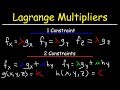 Lagrange Multipliers and Optimization
