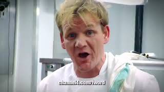 Gordon Ramsay snaps a knife-The F word