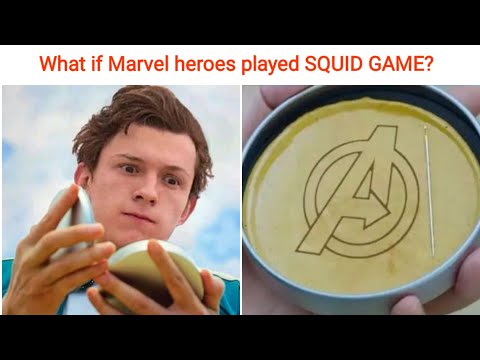 Squid game challenge with Marvel Avengers