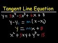 Tangent Line Equations and Derivatives