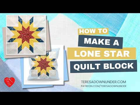 How to make a Small lone star quilt block