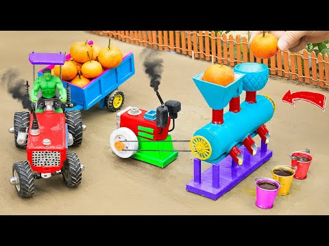 Diy tractor making  Automatic Orange Juice Machine | Diy Modern Agriculture Machines | @Sunfarming