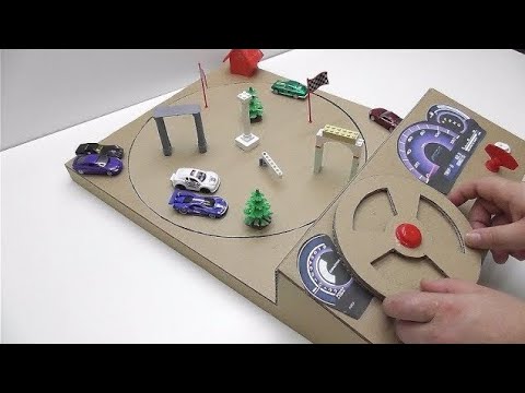 How to make a track car with magnets Desktop Game from Cardboard