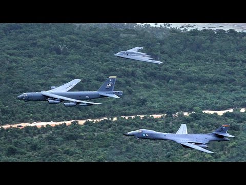 B-1, B-2, B-52 Fly Together In A Massive Show Of Force – Integrated Bomber Operation
