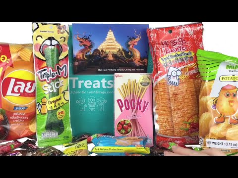 Tasting Snacks from Thailand 🇹🇭 ~ Try Treats Subscription Box Review #snacks