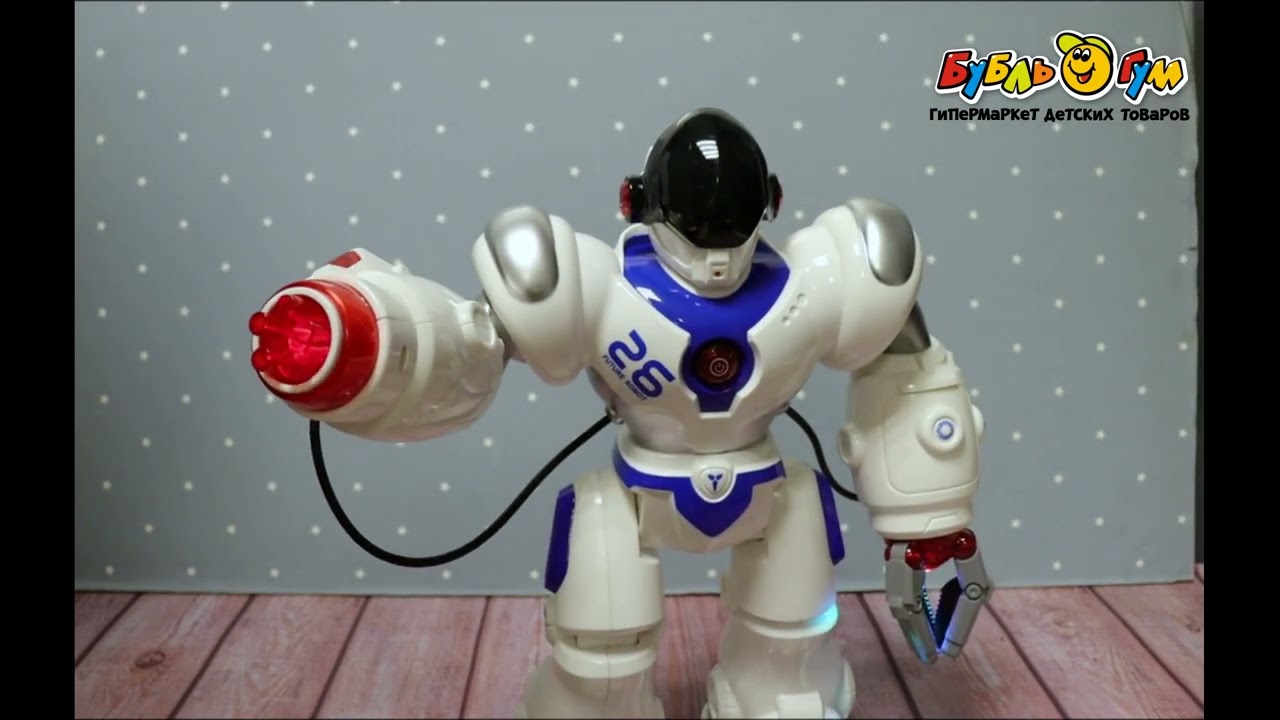 Робот Lanson Toys р/у световые и звуковые эффекты стреляет с функцией ...