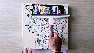 Simple Unicorn Painting / Easy Acrylic Painting Technique / Masking Tape Stencil 